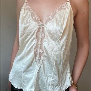Vintage Cream Lace Lingerie Top